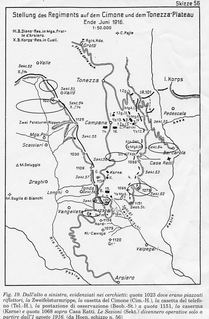 1915年,意大利山地部队试图突袭拉纳山顶峰,被守卫的德军山地兵击退