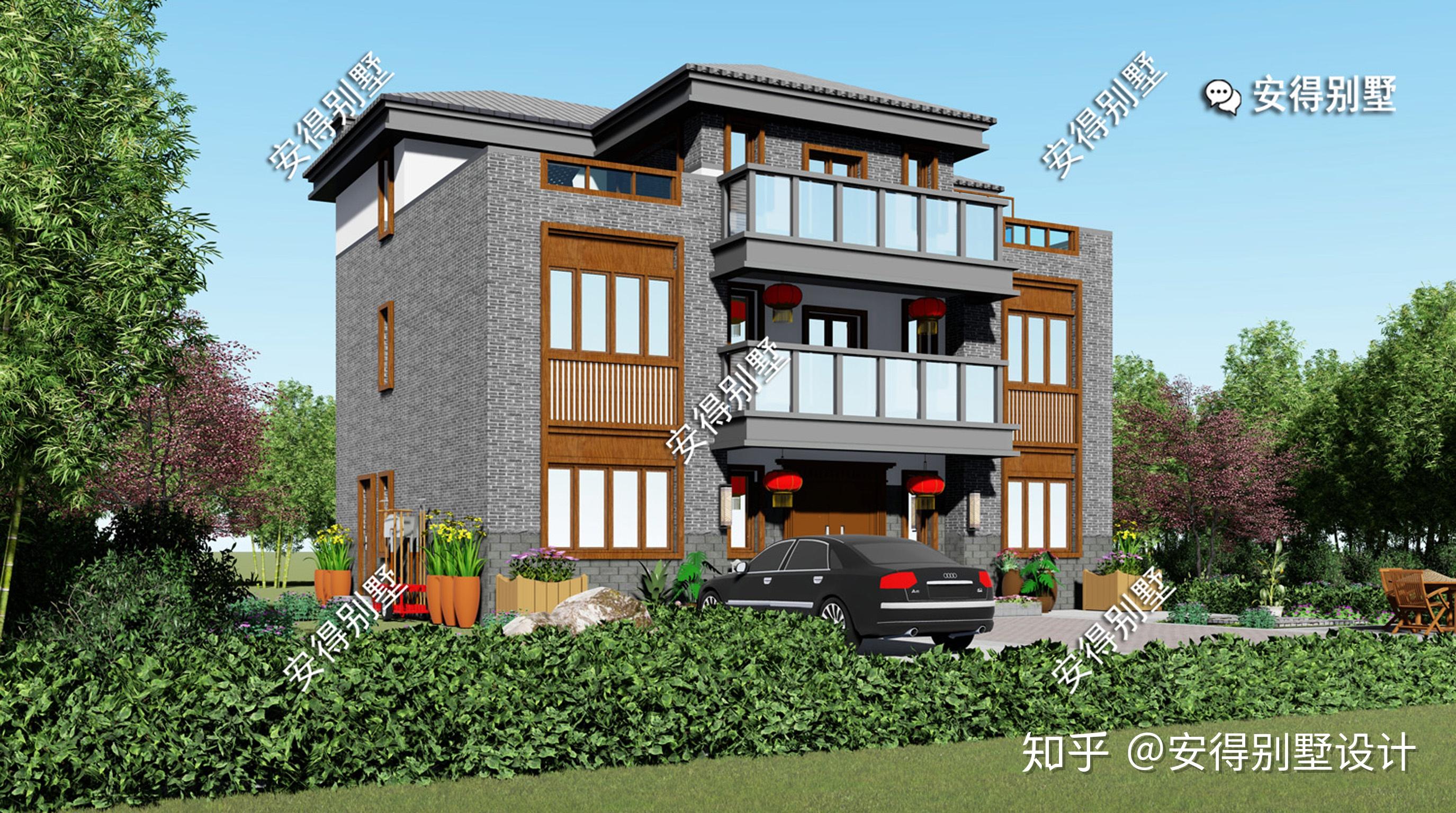 3层新中式别墅设计,回家建房就选它 - 知乎