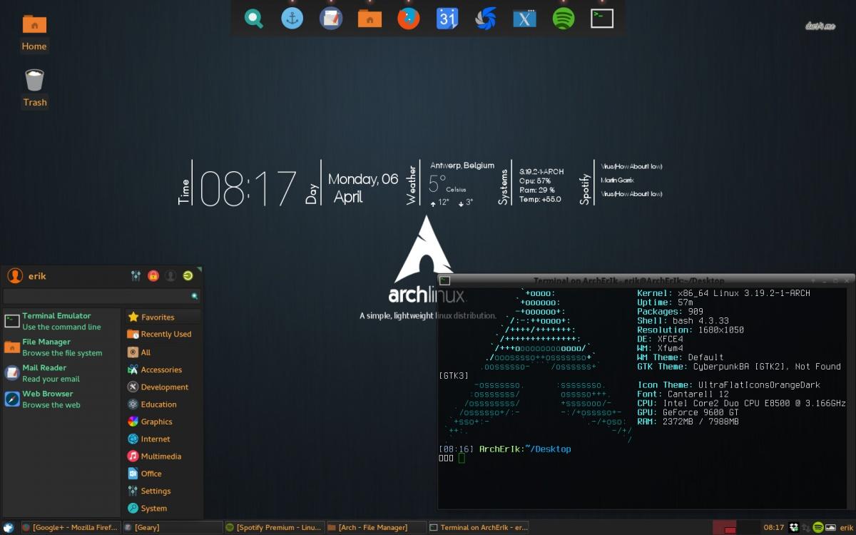 best arch linux desktop environment