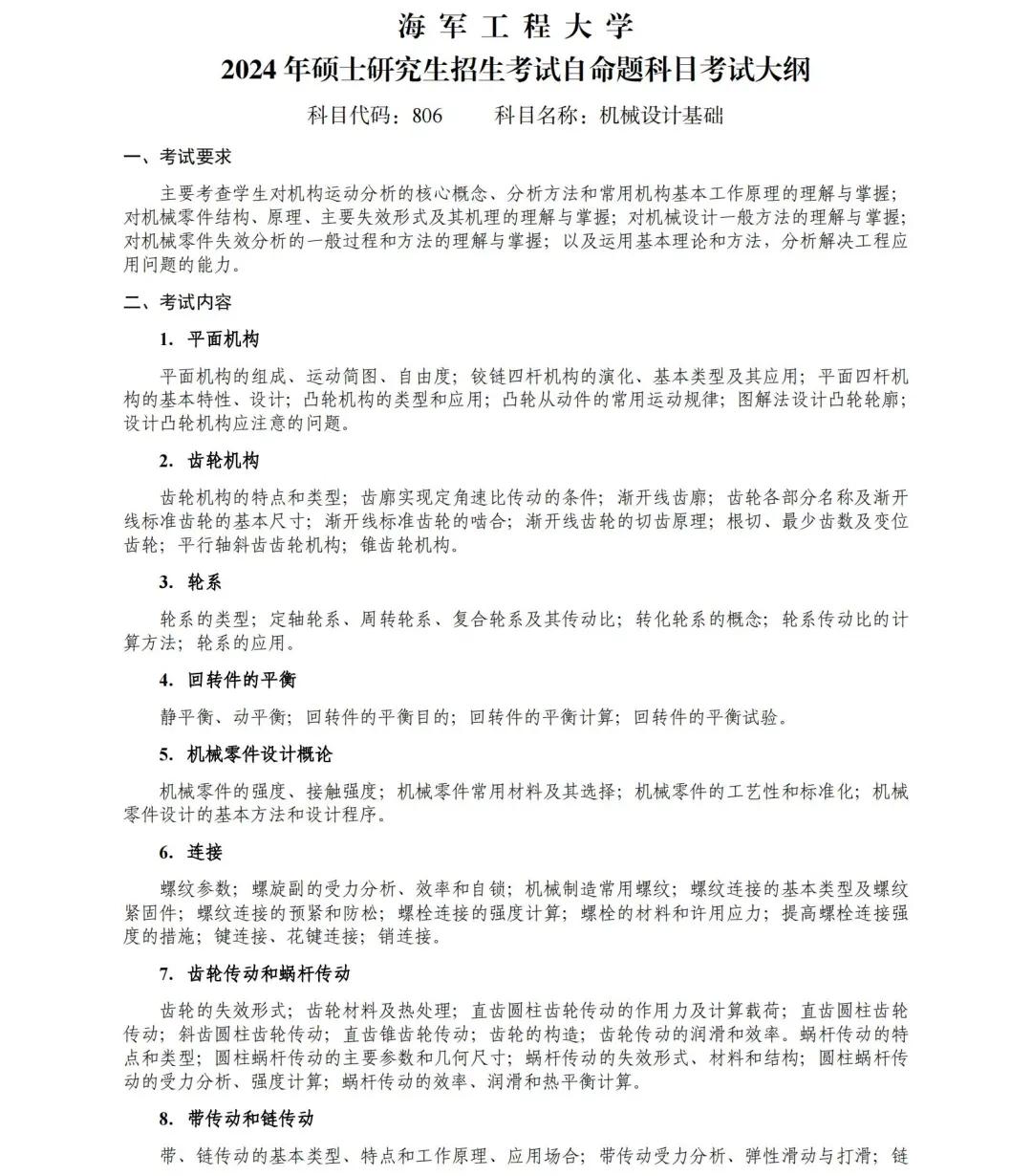 【2024考研】海军工程大学2024年攻读硕士学位研究生招生专业目录、考试大纲等最新考研资讯 - 知乎