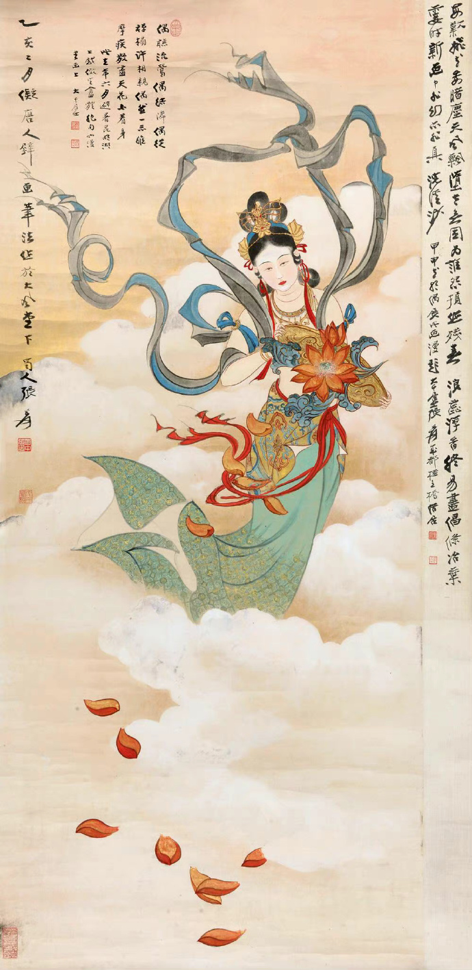 张大千人物画敦煌佛像仕女图】 - 知乎