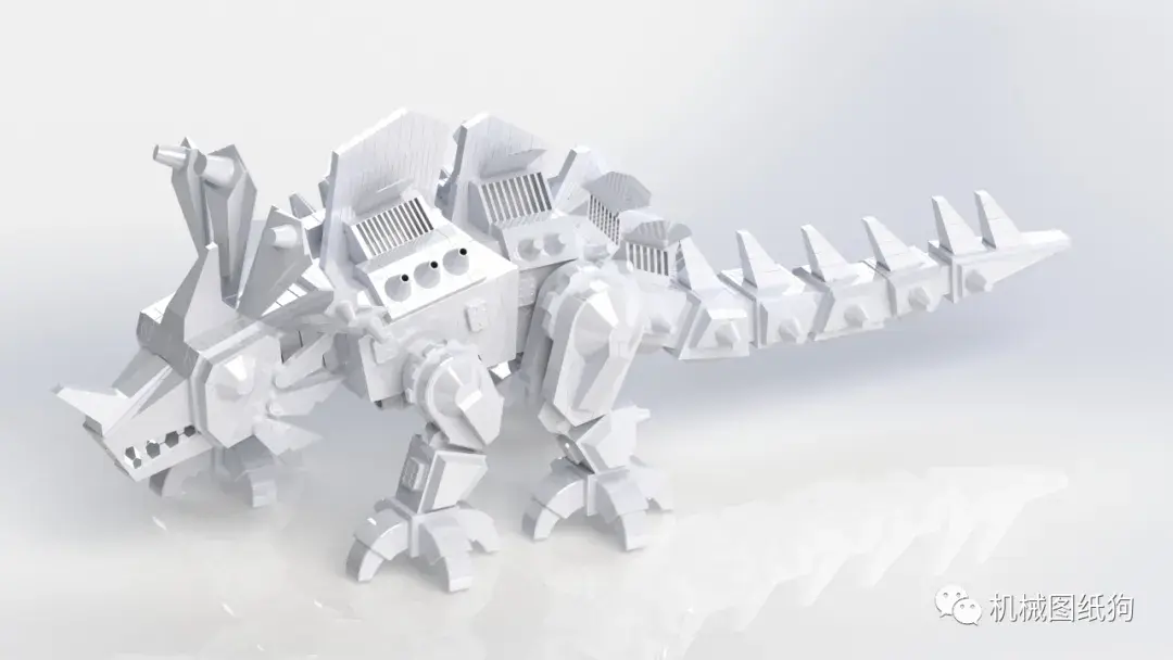 生活艺术dinosaurrock机甲恐龙模型3d图纸solidworks设计