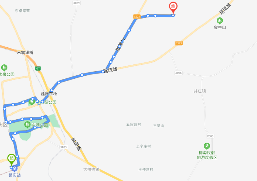 北京延慶火車站y20路公交車路線:定班車 :05:45 17:00:延慶火車站北