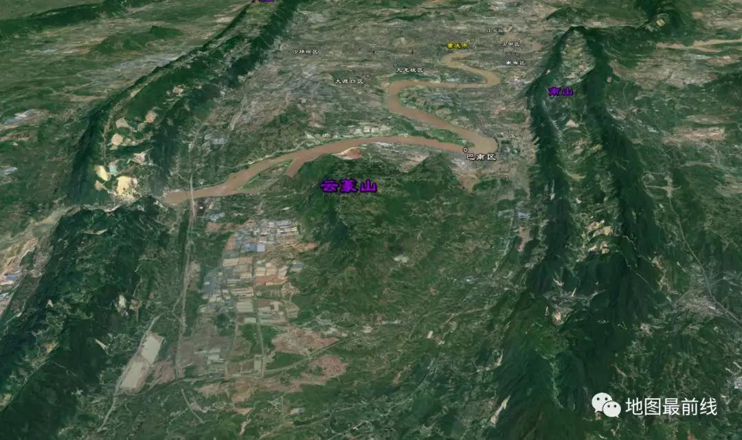 重庆篇上帝视角3d地形图带你看不一样的重庆