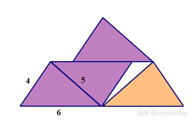 趣味数学 用边长为4 5 6的全等三角板能否拼成等腰三角形 知乎
