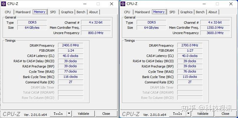 不加压直达5400英睿达64gddr54800内存套装评测