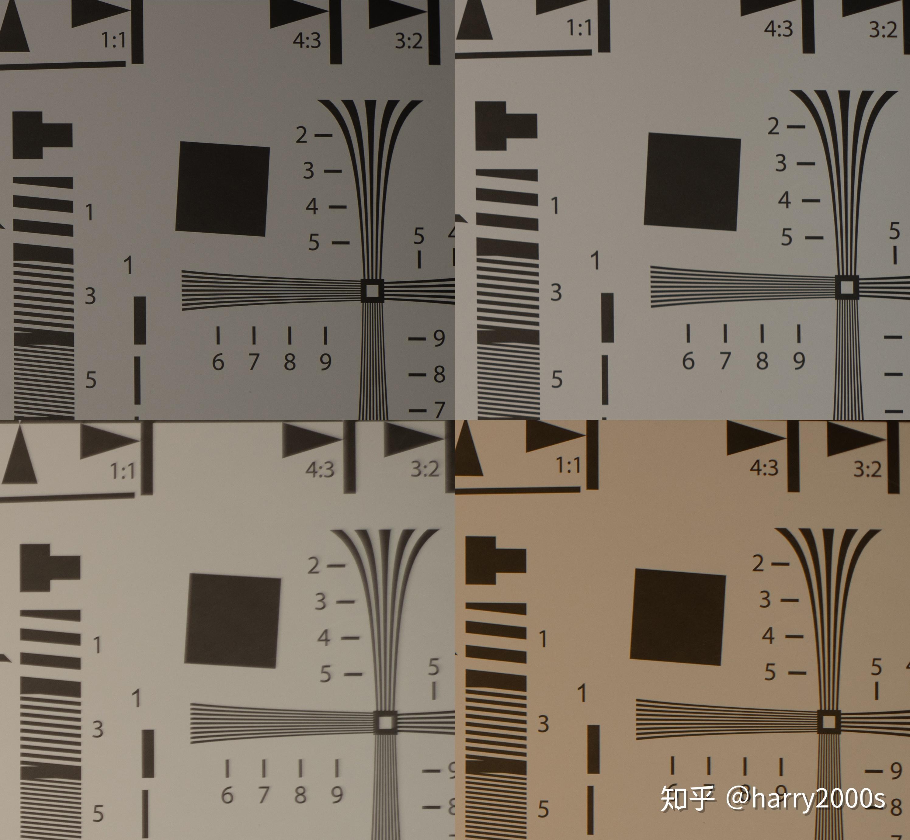 标准定焦老镜头横向对比样片——iso12233