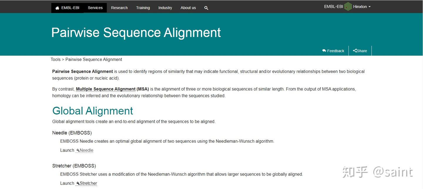  embl pairwise sequence alignment 