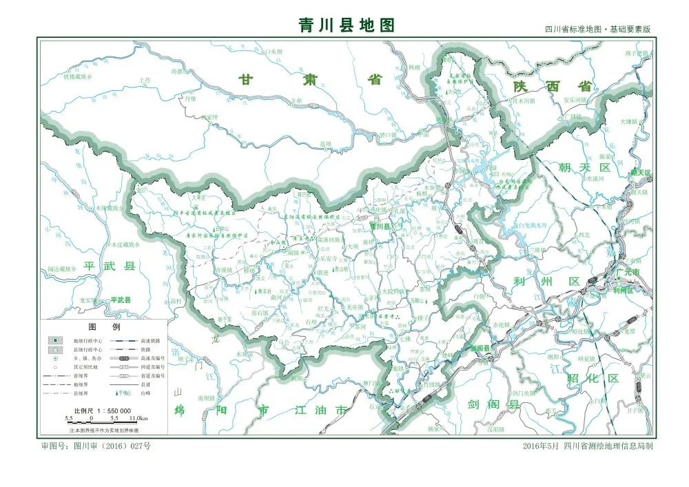 青川县详细地图图片