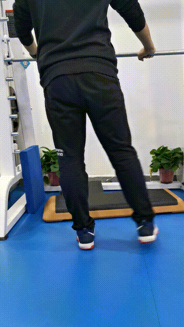 髋关节被动活动(6-8周)   对尚不能完全负重的患者进行肌力训练时应