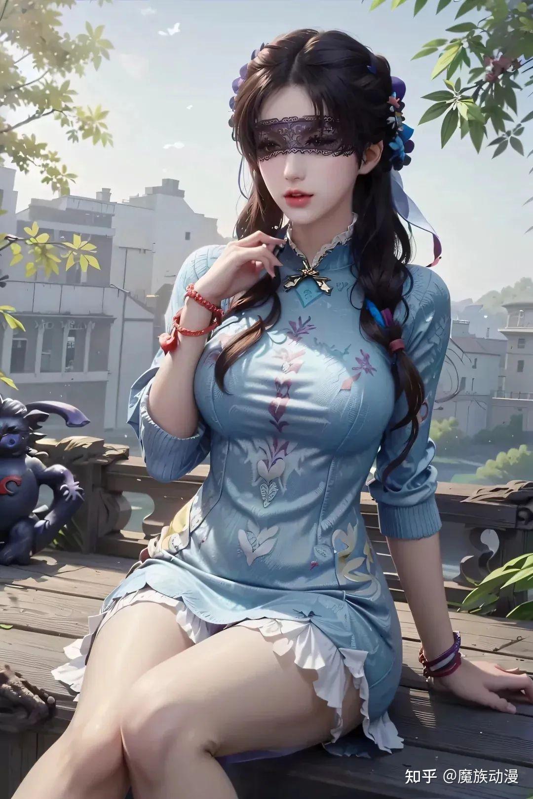 西施短裙旗袍惊艳亮相王者荣耀中的性感女神风采再现