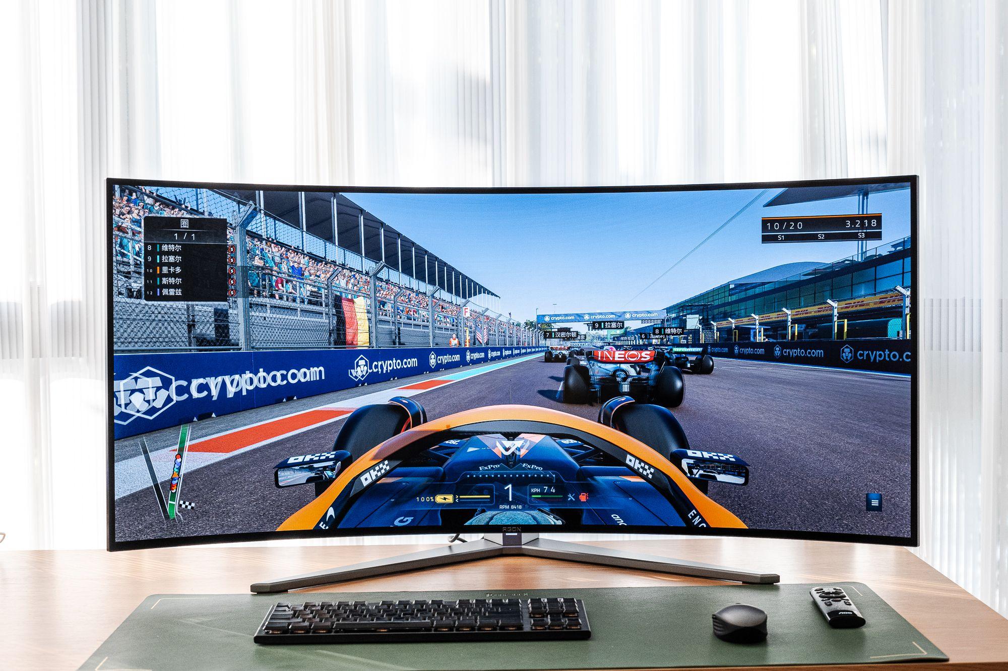240hz oled 800r黄金曲率:agon pro ag456uczd oled 电竞显示器