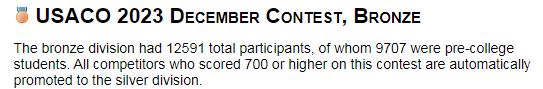12月USACO竞赛晋级数据分析！1月USACO竞赛如何冲刺提分？ - 知乎