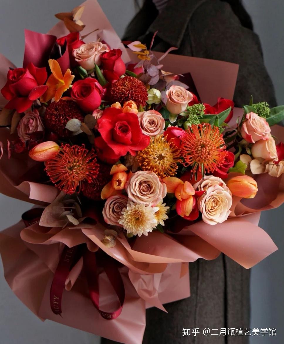 春节花束你的红色少女心无论何时我都懂