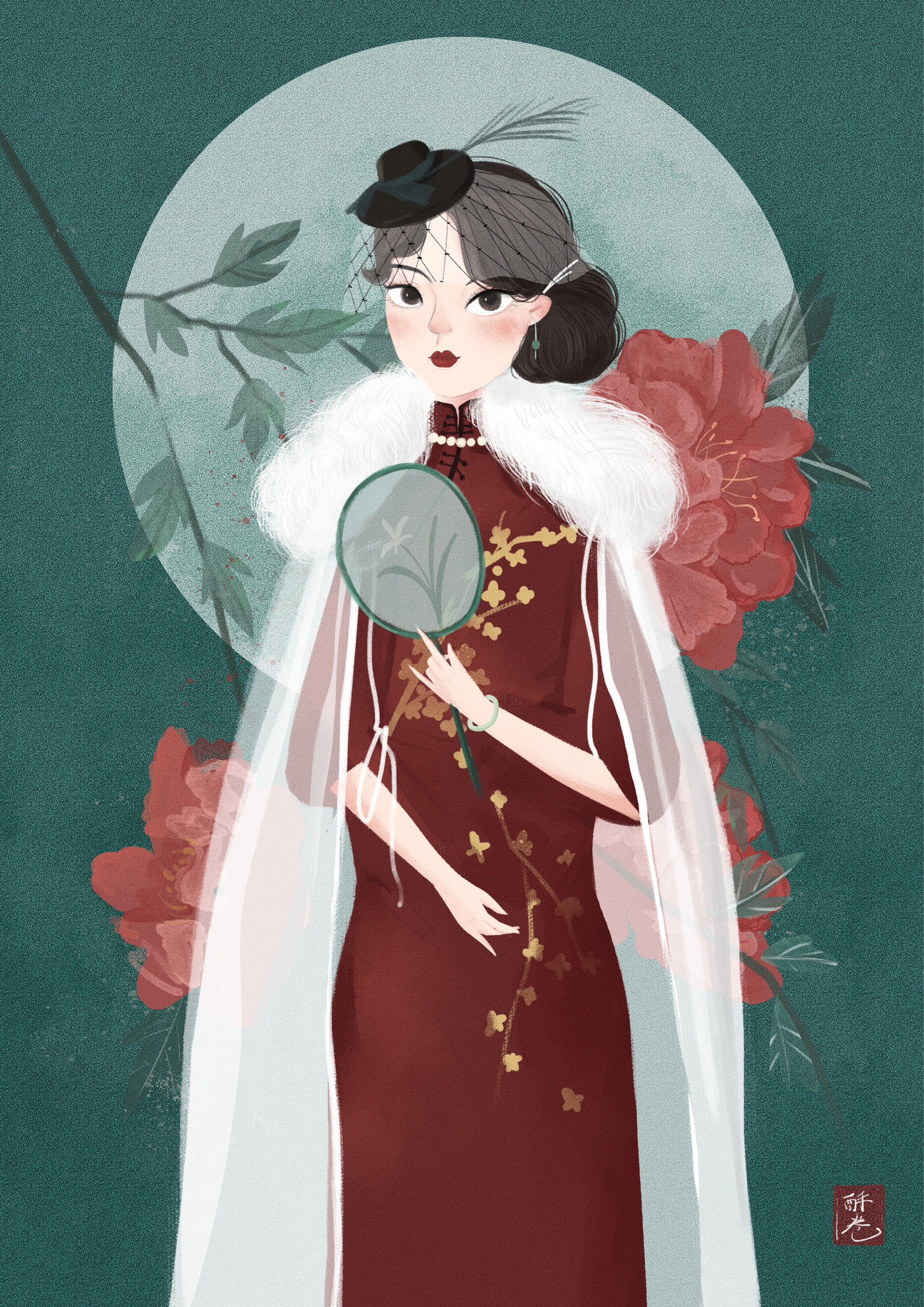 与独角兽的旅行绘画过程