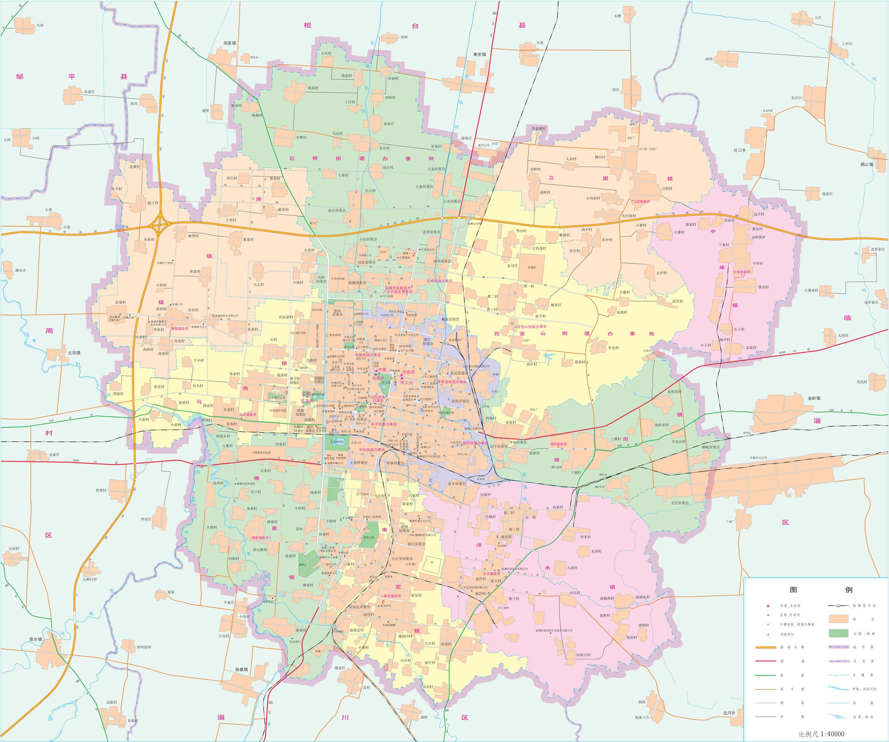 山东省桓台县张店市区人口