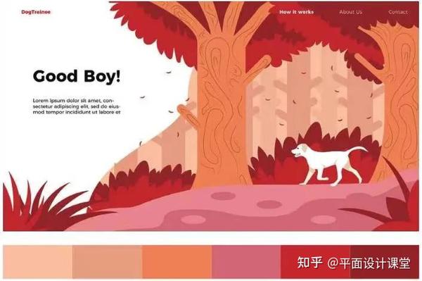 平面设计 | 同类色、邻近色、对比色、互补色 - 知乎