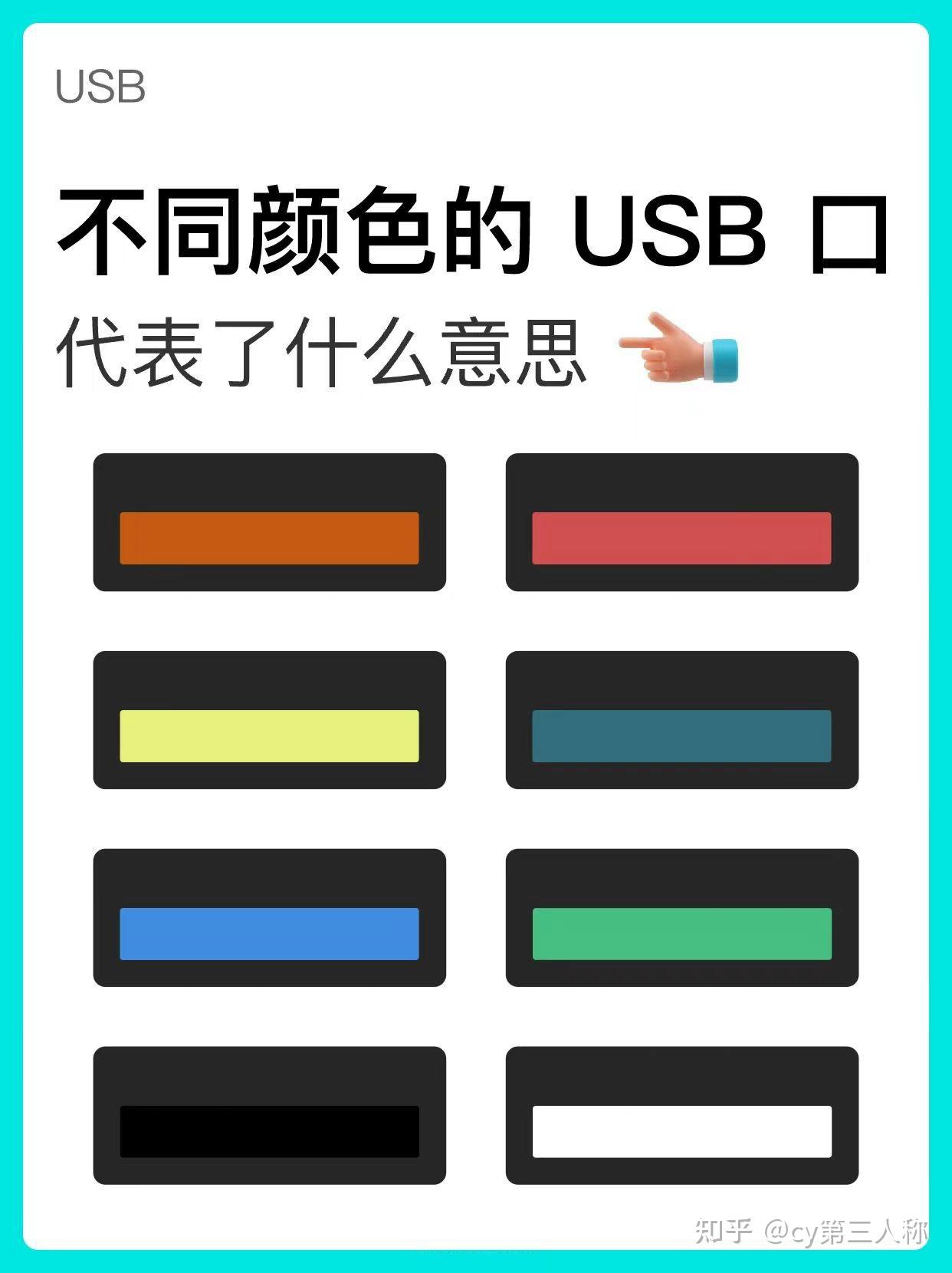 原来不同颜色的 USB 口也是有区别的,快收藏! - 知乎