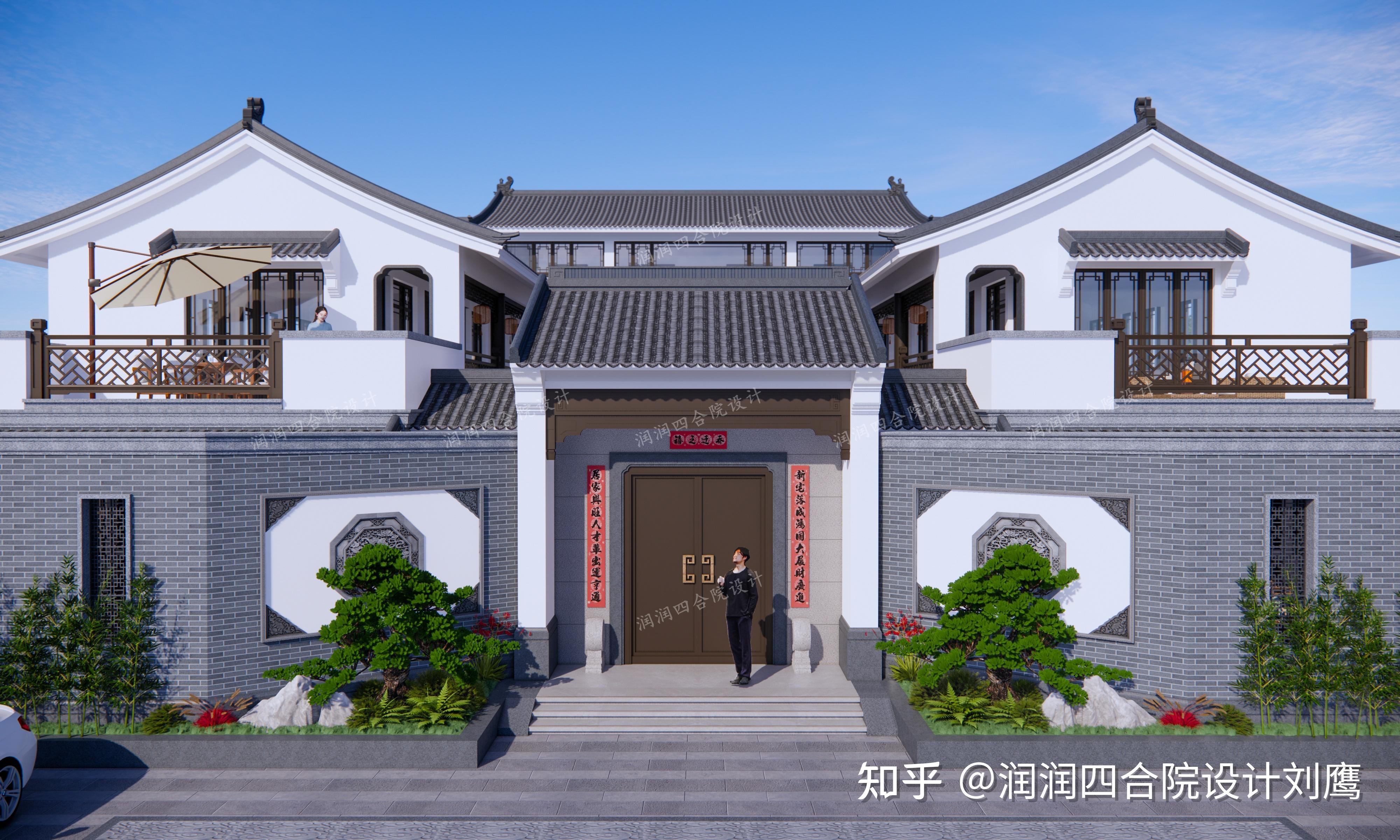 润润四合院设计刘鹰:四合院改造、扩建,新旧建筑设计整体考虑,三层青砖四合院 - 知乎