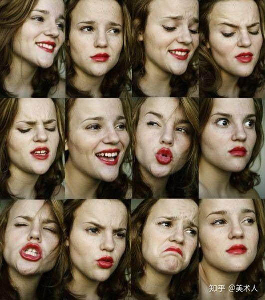 速写干货不同情绪和角度的五官写生素材生动的表情是速写的灵魂