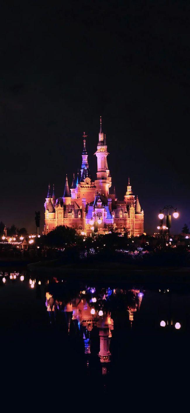 城堡背景图夜景高清图片