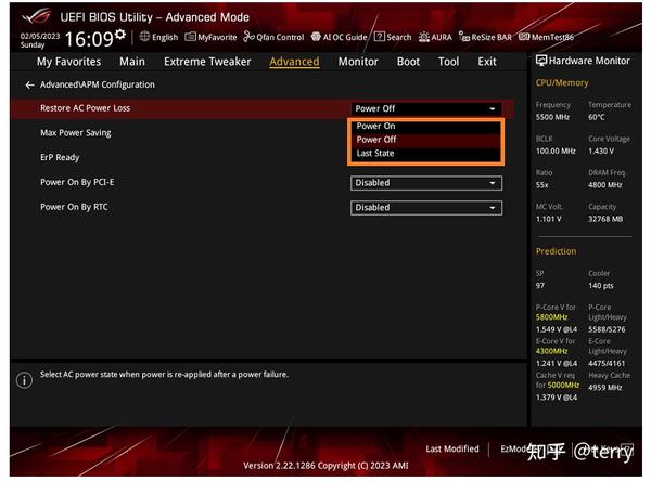 [主板]BIOS选项Restore AC Power Loss功能介绍 知乎