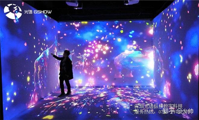 相结合,以宴会厅墙体作为投影载体,使宴会厅空间呈现动态的3d立体效果