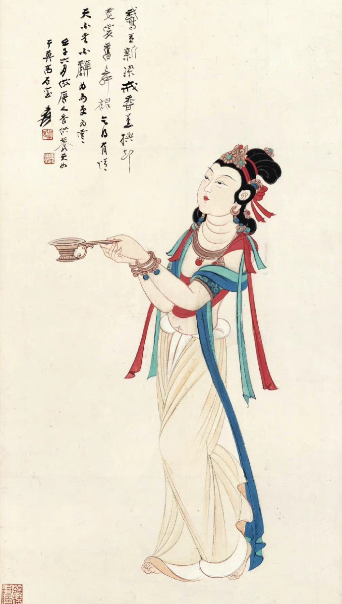 2024-25 秋冬新作  张大千人物画敦煌佛像仕女图】 - 知乎 絵画/タペストリー