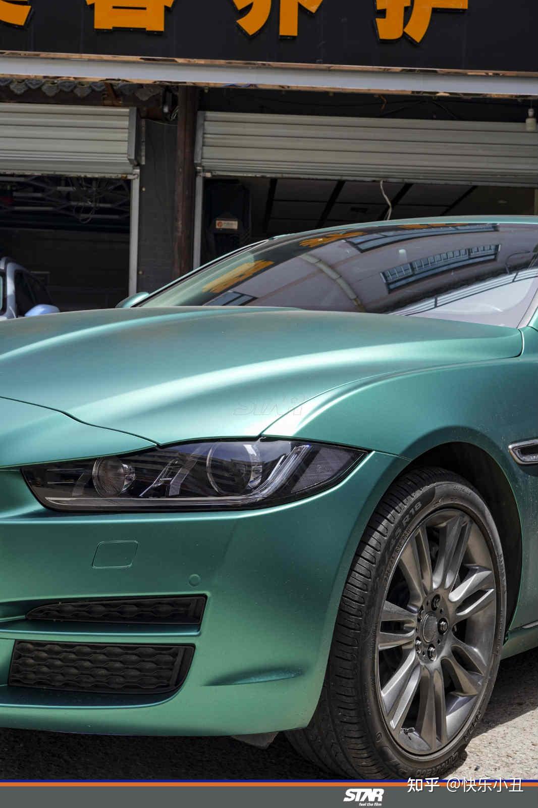 广州改色贴膜捷豹xel改色贴膜电光祖母石绿