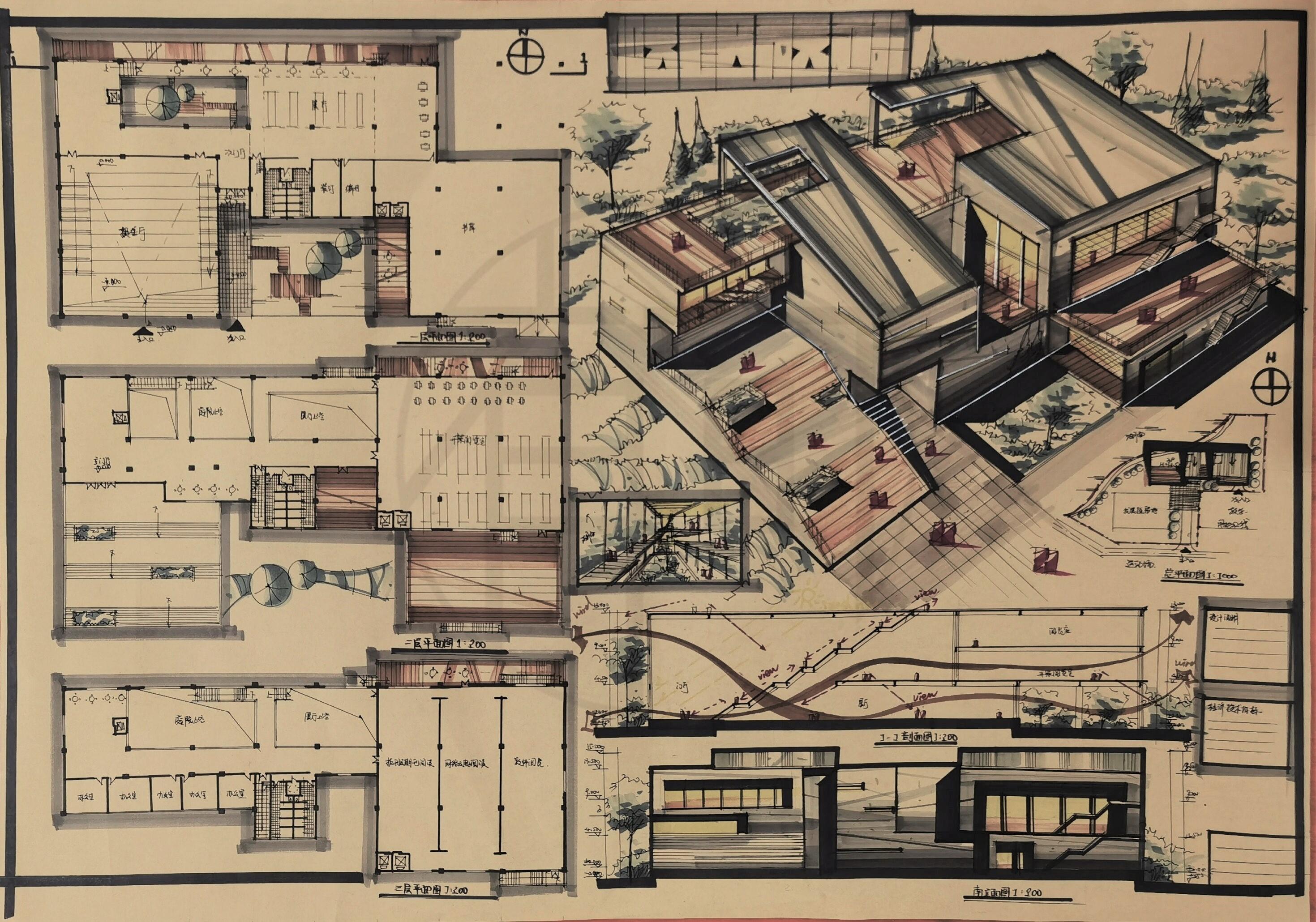 建筑快题 优秀作品图片