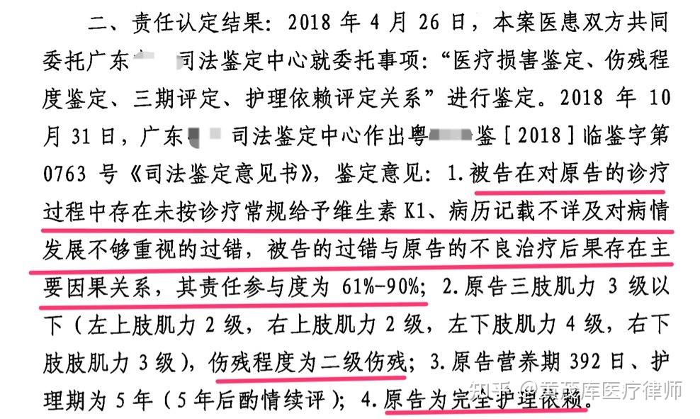 醫院未為新生兒注射維生素k1醫療糾紛案一例