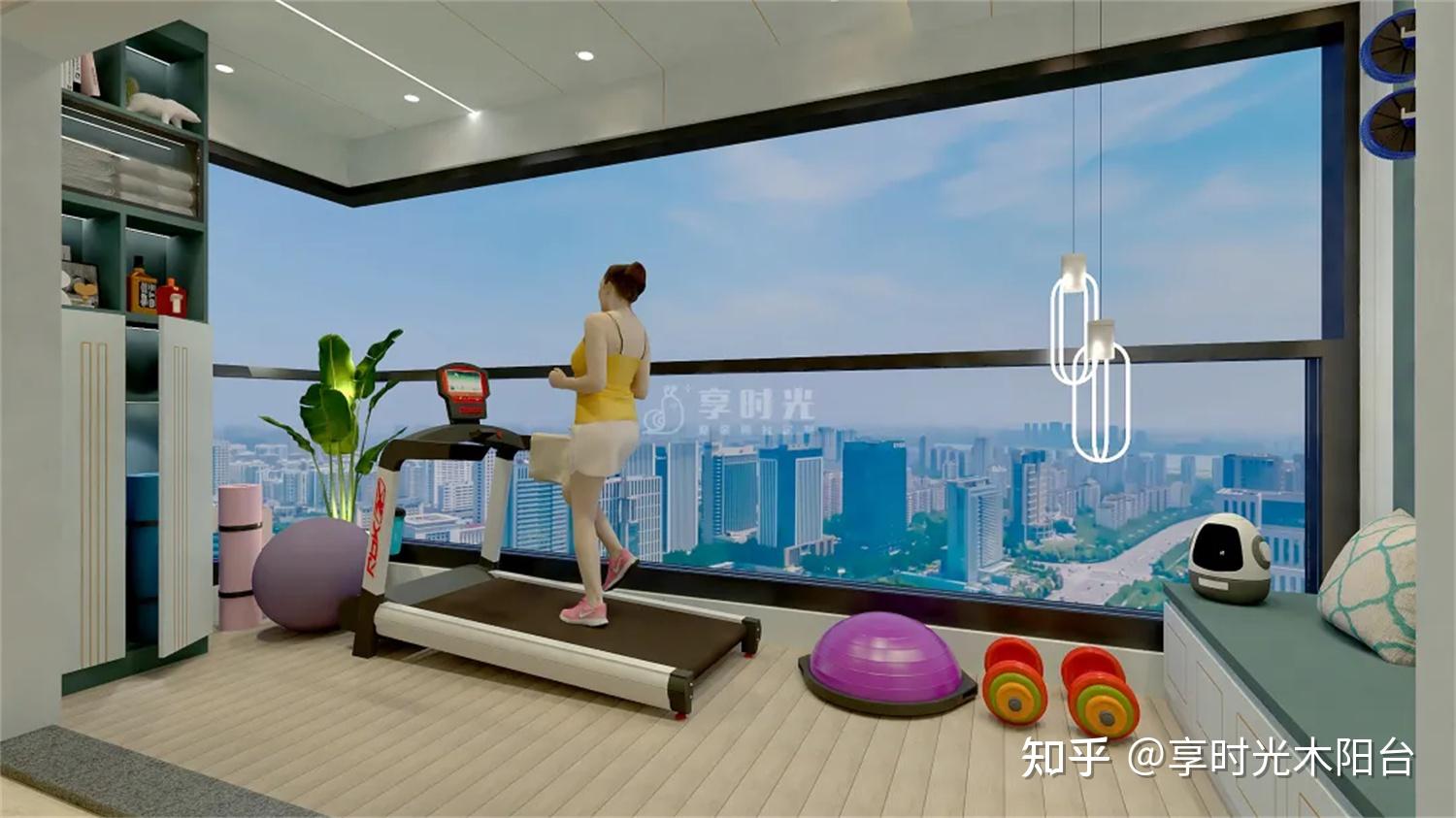 享时光木阳台运动阳台设计满足你的健身欲