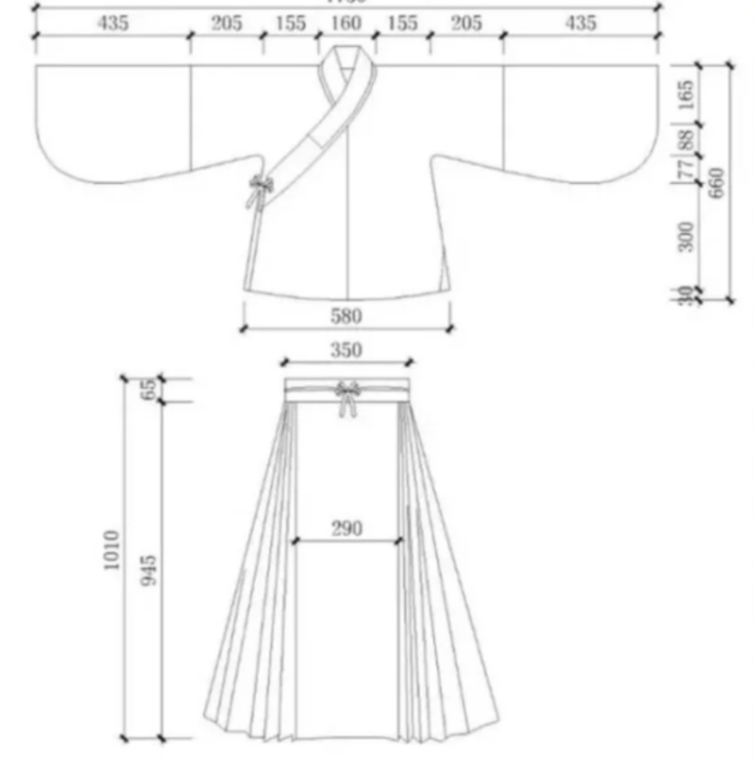 汉服怎么画?结构图片