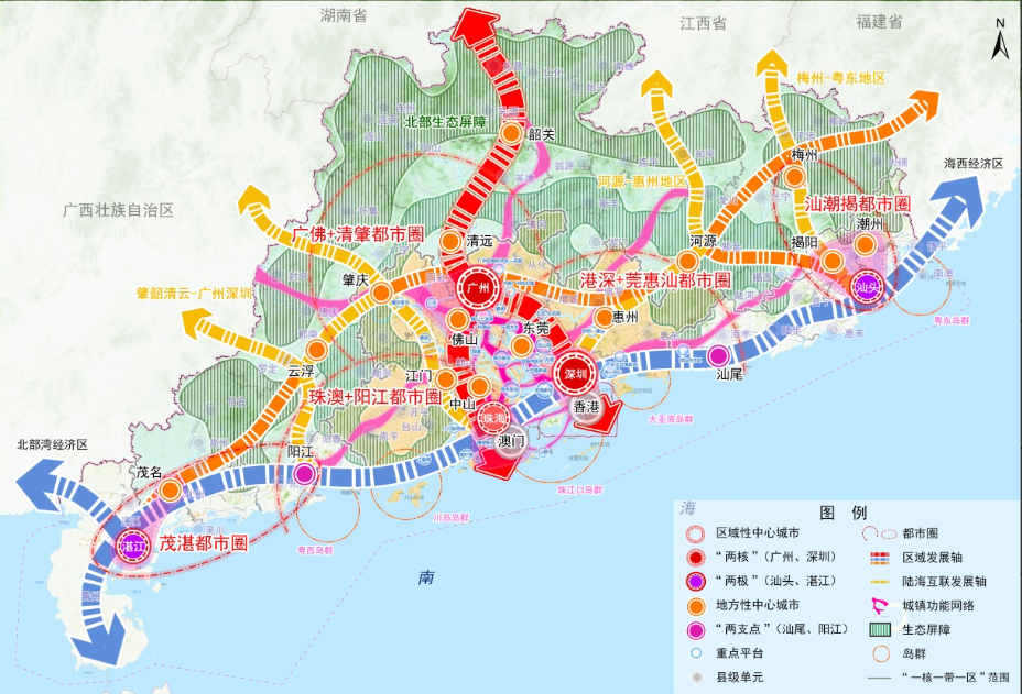 珠江三角洲區域調整猜想三大新城新深圳市新廣州市新珠海市