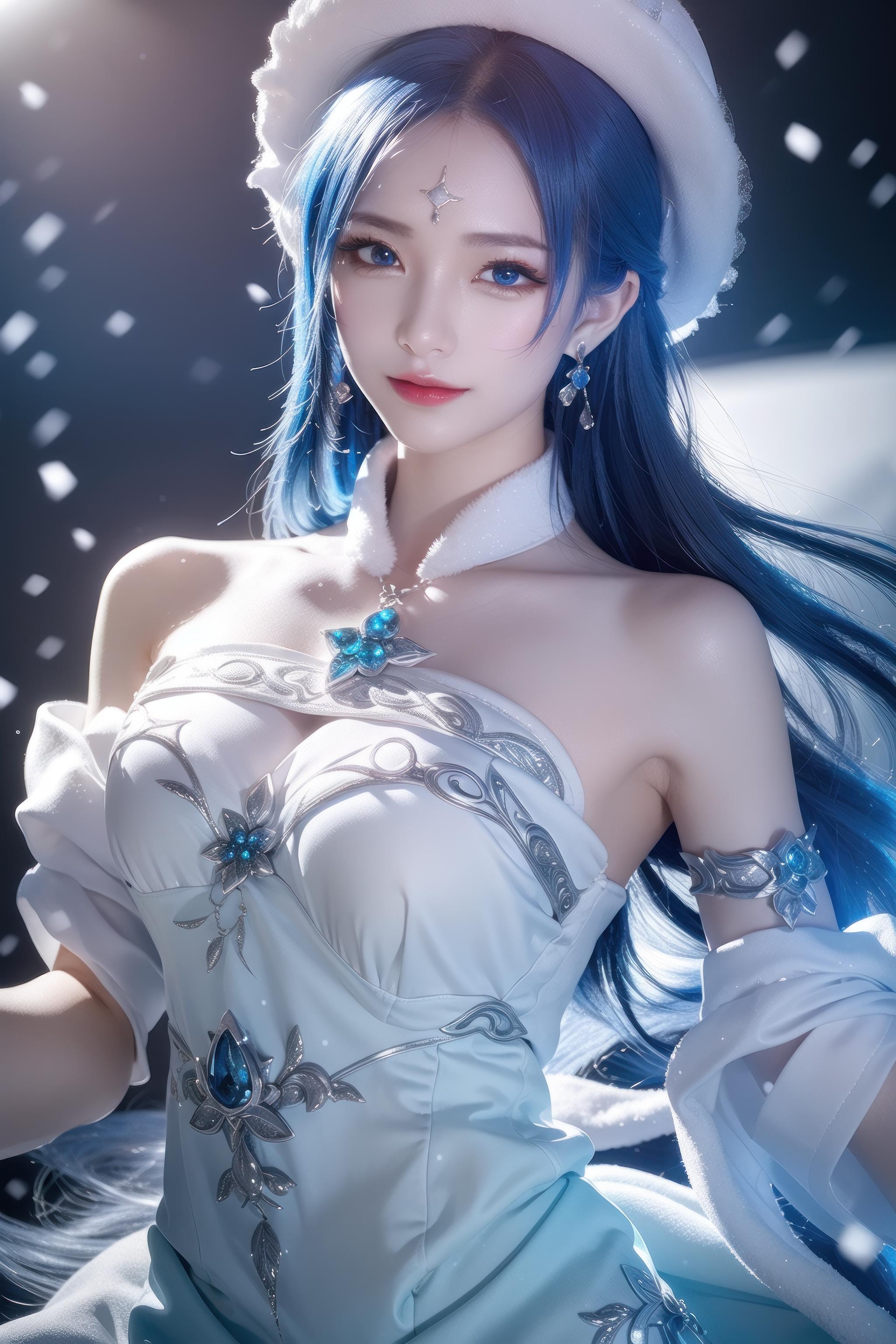 王昭君新皮肤冰雪女神图片