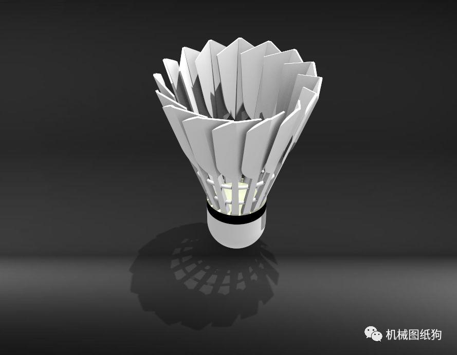 生活艺术badminton羽毛球模型3d图纸solidworks设计