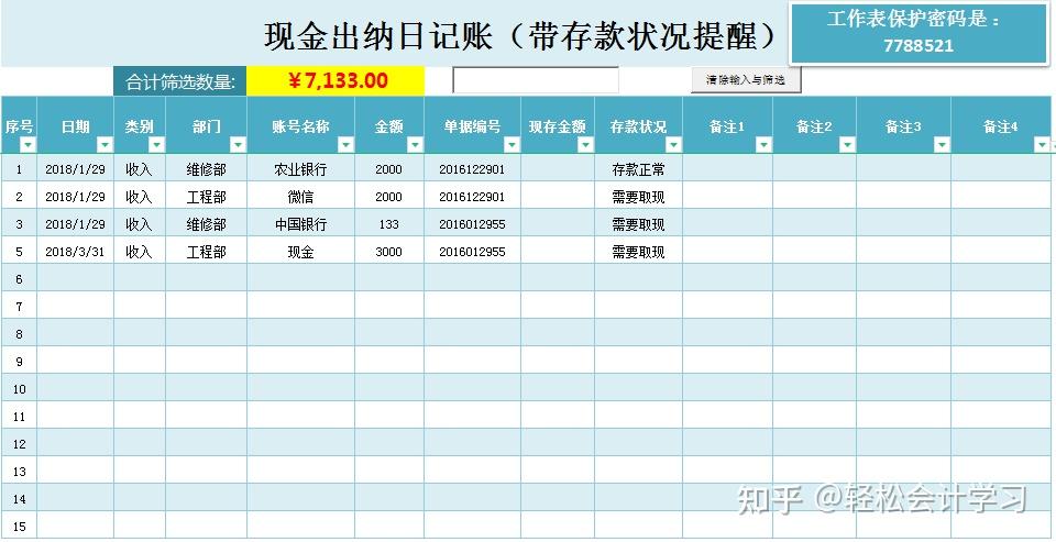 現金日記賬