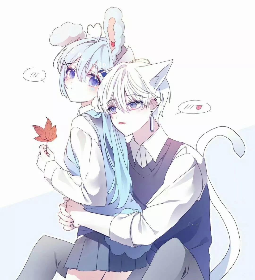 这对情头的人设已知来自推特yiyangowo但是应该不是她画的求画师的