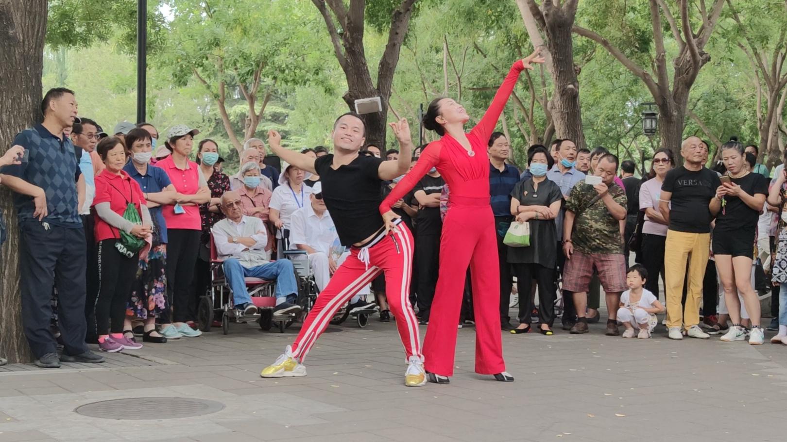 徐舞飞扬双人交谊舞吉特巴第五节环抱造型花分解教学