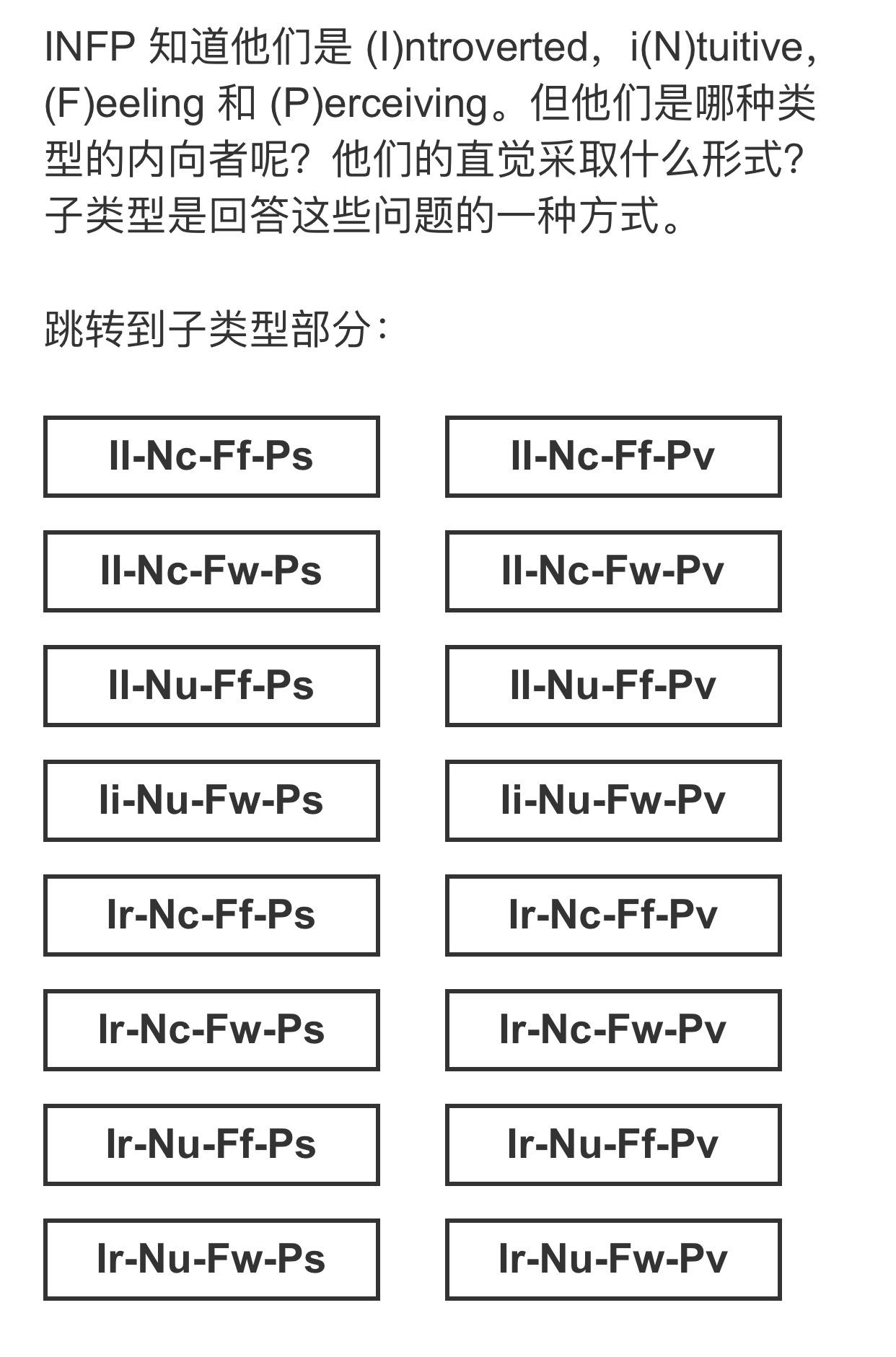 16人格的细分下的不同 - 知乎