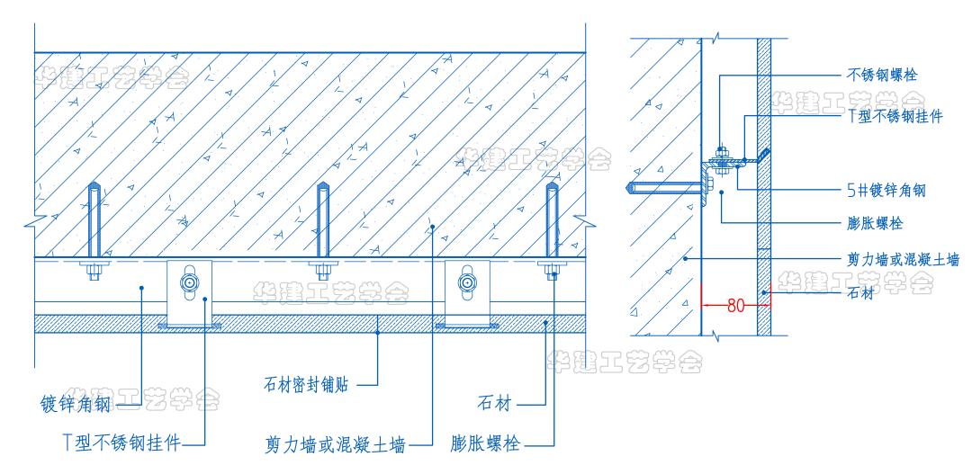 外墙石材点挂工艺图解图片