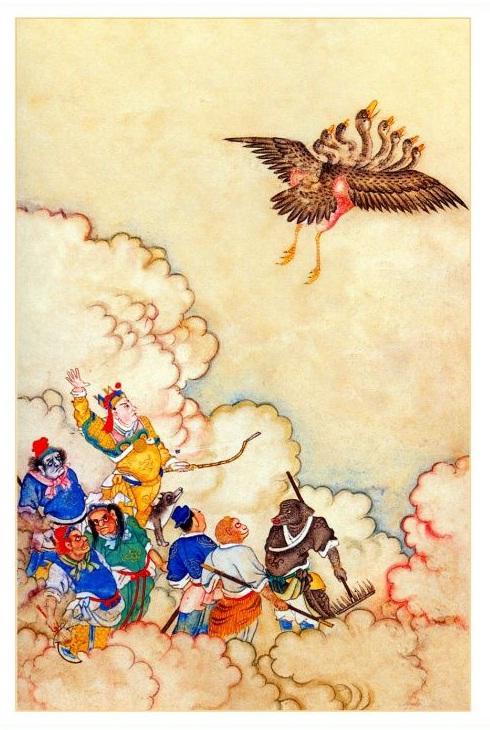 封神演义图文二郎神杨戬高清古画二郎神搜山图