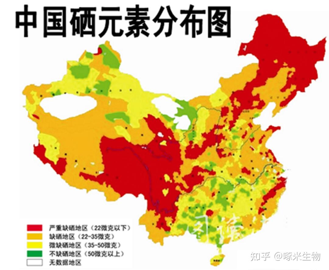 中国大部分土壤中的硒元素含量低,且以无机硒的形式存在