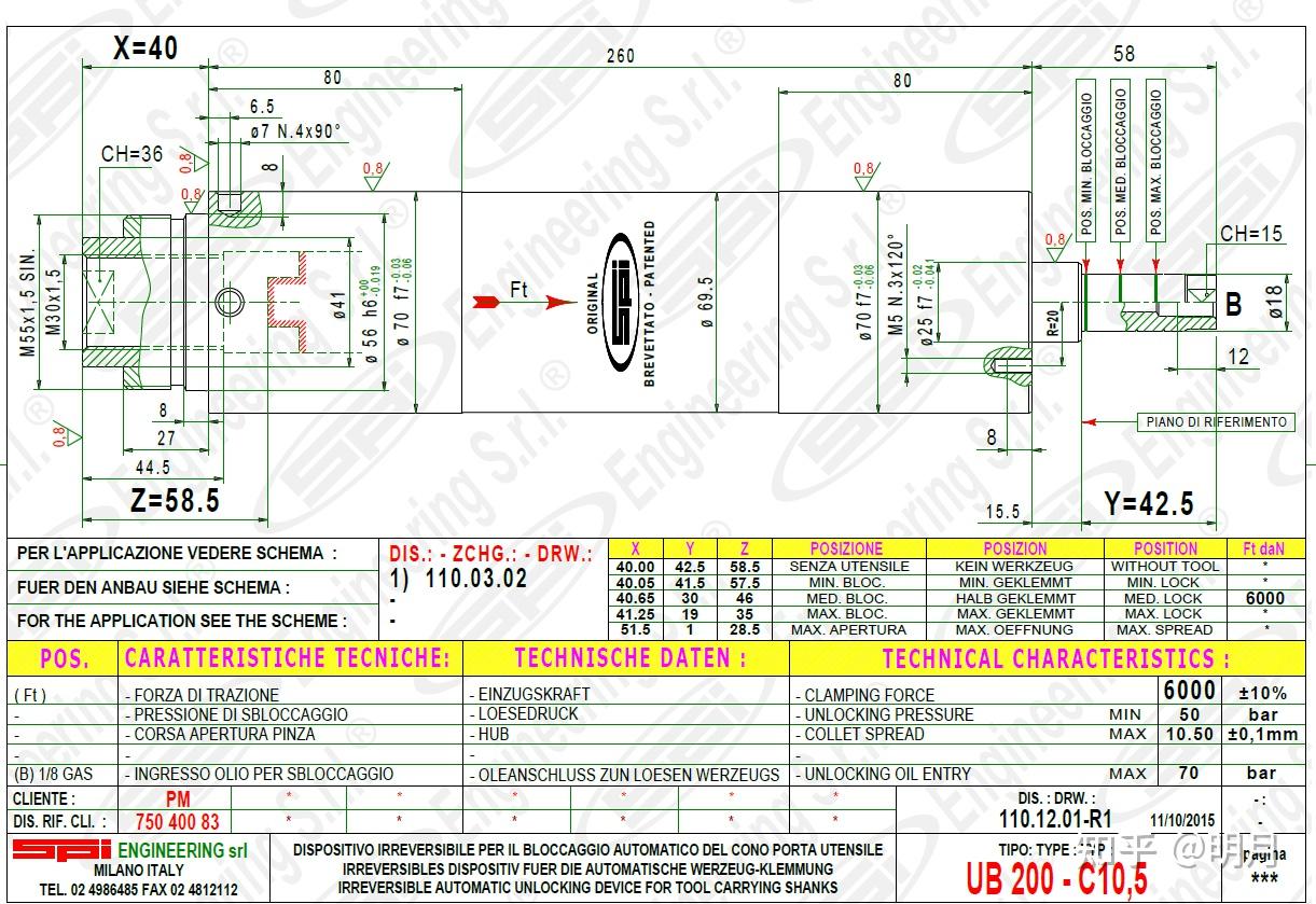 Ub200 UB200-C10.5工件夹具SPI-意大利夹紧单元-全新原装进口 - 知乎