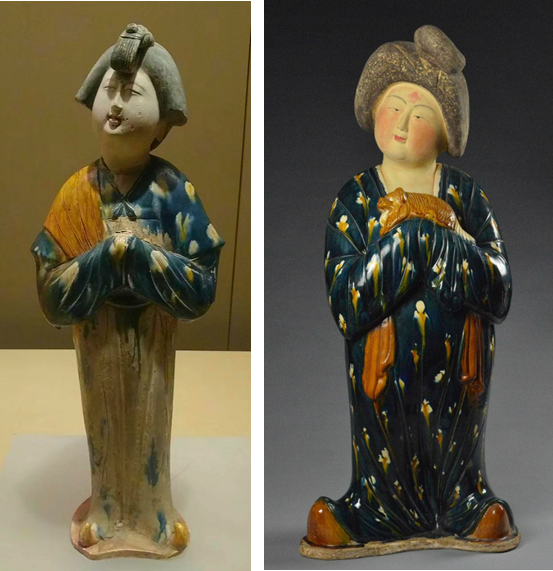 唐三彩仕女俑 陕西历史博物馆                   仿唐代彩绘仕女俑