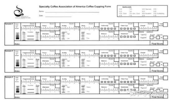 SCAA杯测表使用指南 - 知乎
