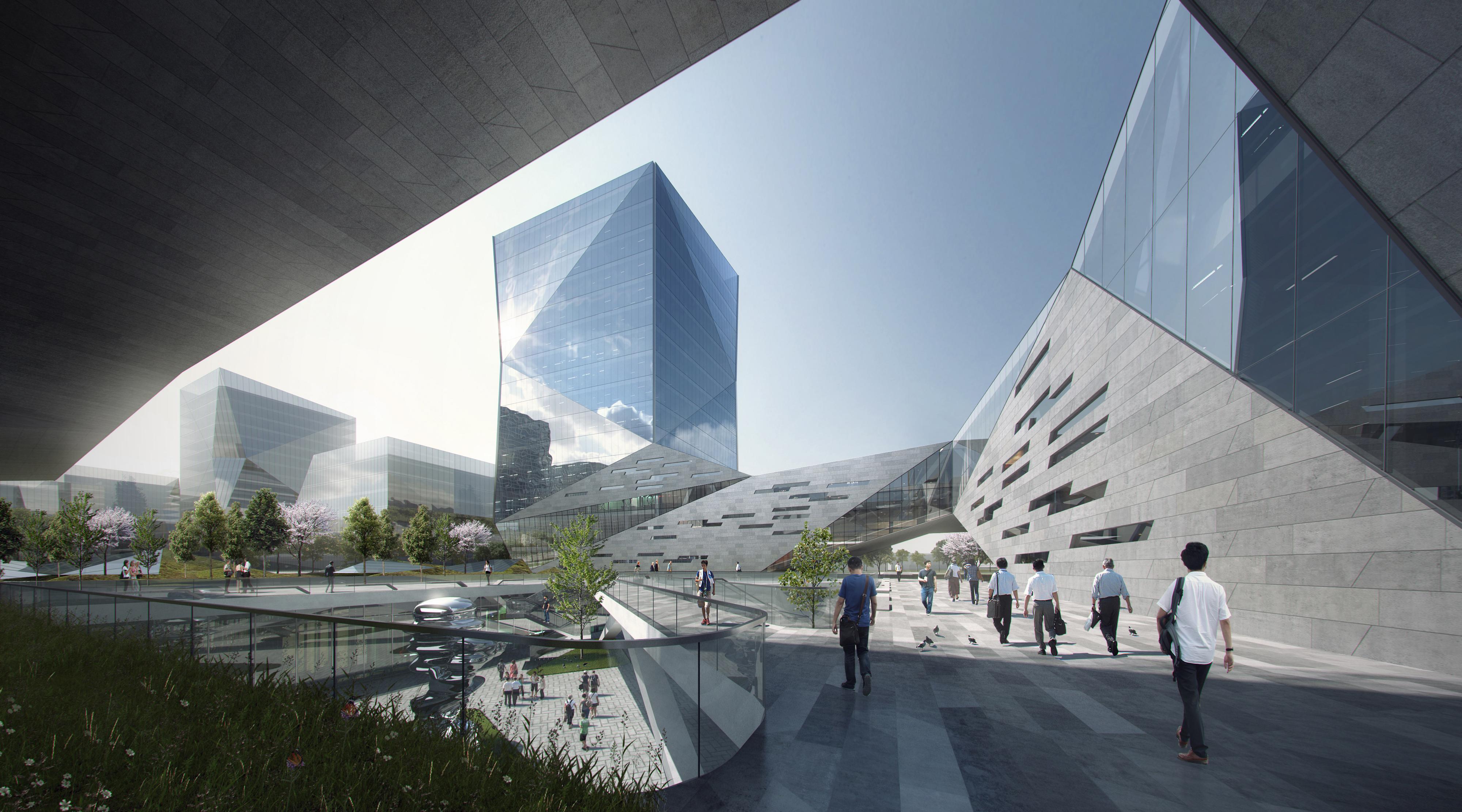 enneadx上海临港科技城创新晶体主体结构封顶