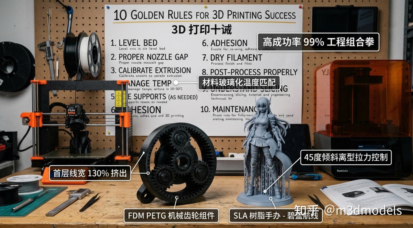 稳定出件不翻车!3D 打印高成功率 10 大核心设置与黄金法则终极总结