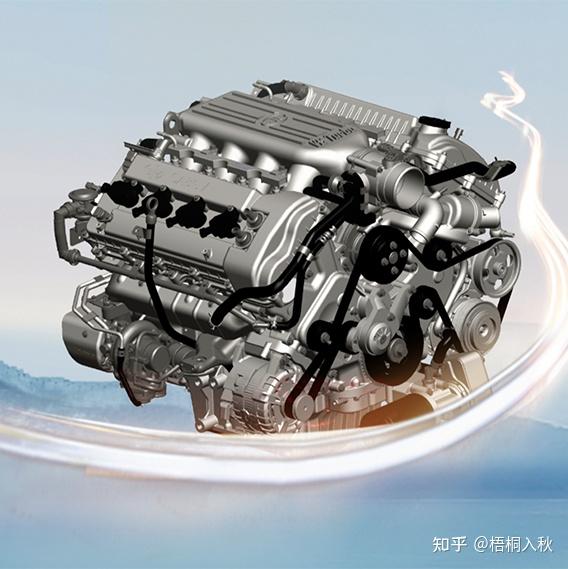 缸体"y"型拟圆高刚度结构,两级三层双面静音链正时系统