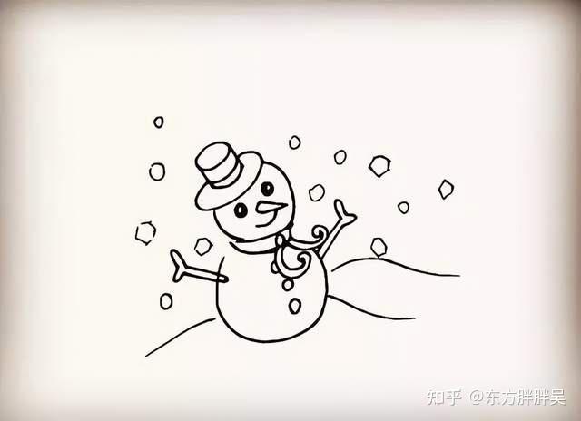 雪花飘飘图片简笔画图片